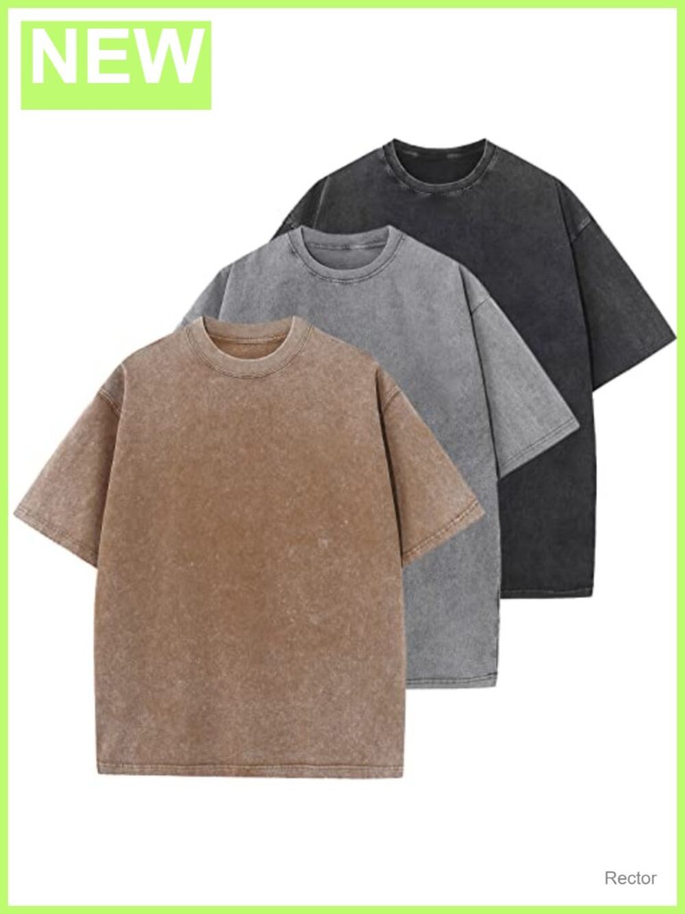 Men's Oversized Heavy Cotton Short Sleeve Crew Neck T-Shirt Casual Tee